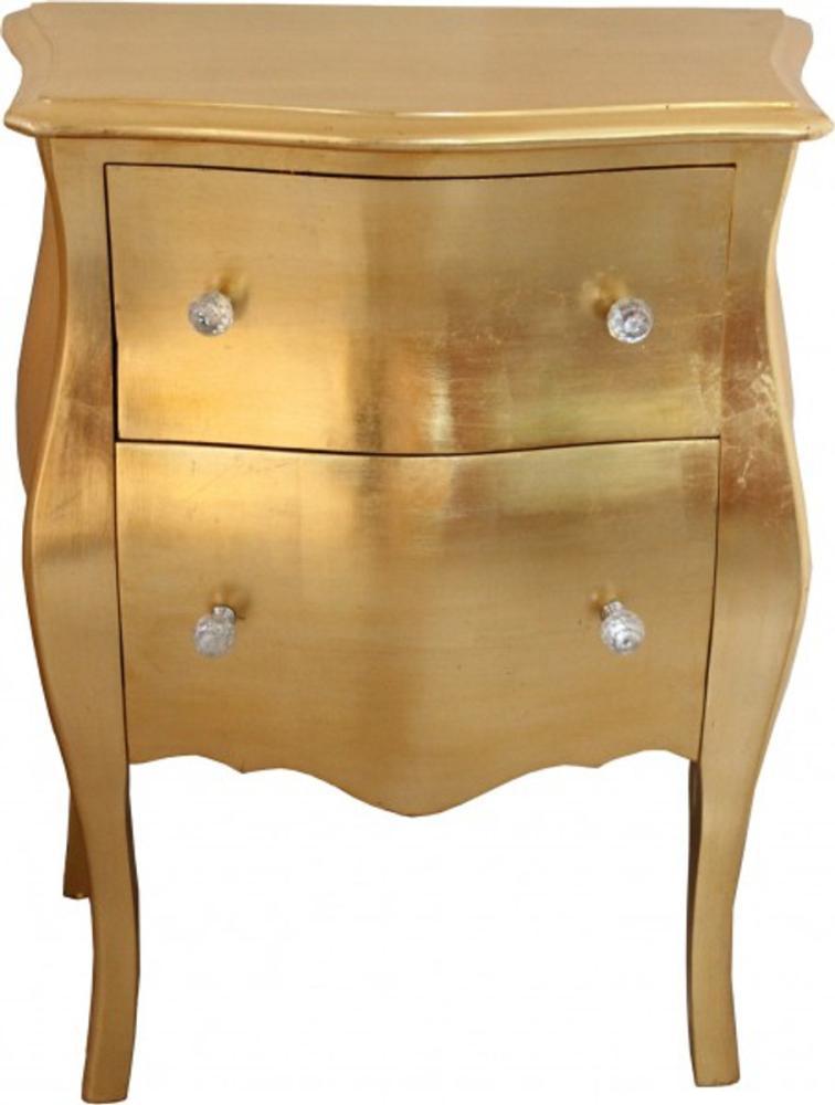 Casa Padrino Barock Kommode Gold, Antik Look H 78 cm, B 62 cm, T 36 cm Bild 1