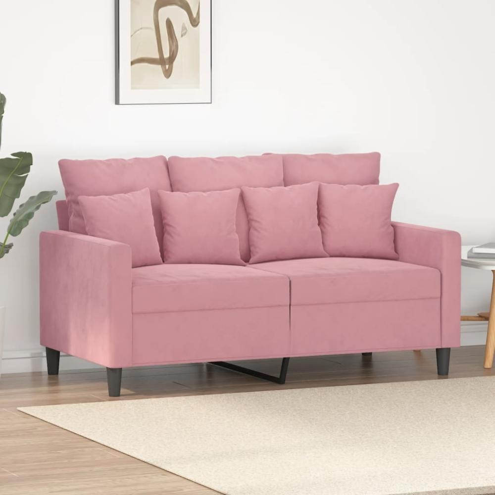 vidaXL 2-Sitzer-Sofa Rosa 120 cm Samt 359296 Bild 1