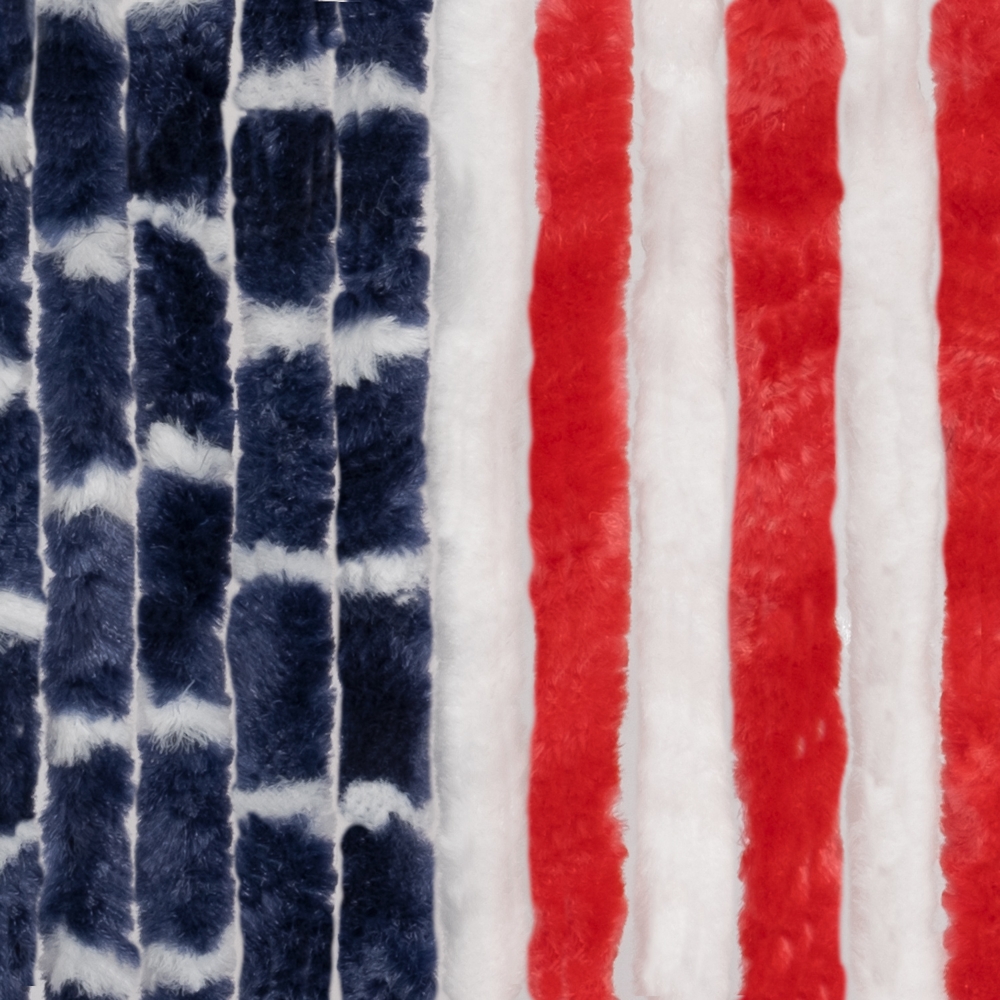 Moritz Flauschvorhang aus Chenille 56 x 185 cm USA Flagge Türvorhang als Fliegenschutz Insektenschutz für Camping Wohnwagen Bild 1