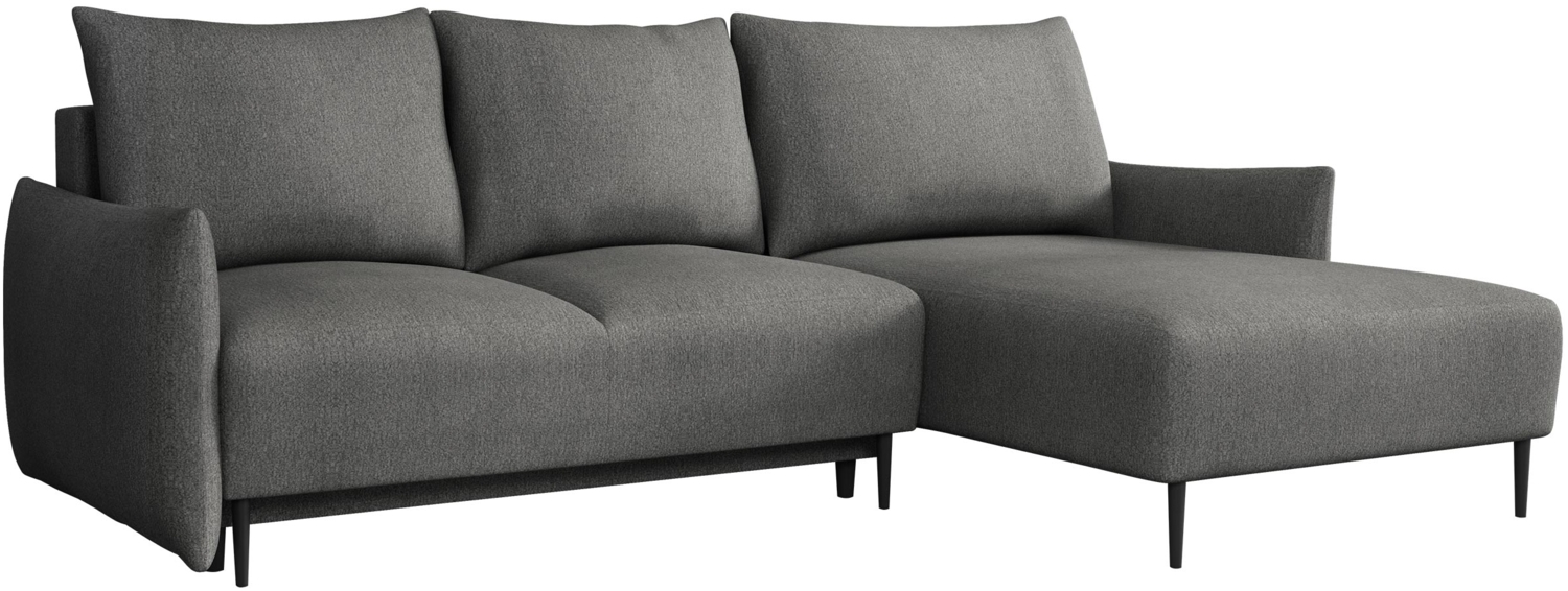 Ecksofa mit Schlaffunktion und Bettkasten Snolik L, schmale Armlehne (Farbe: Velo 635) Bild 1