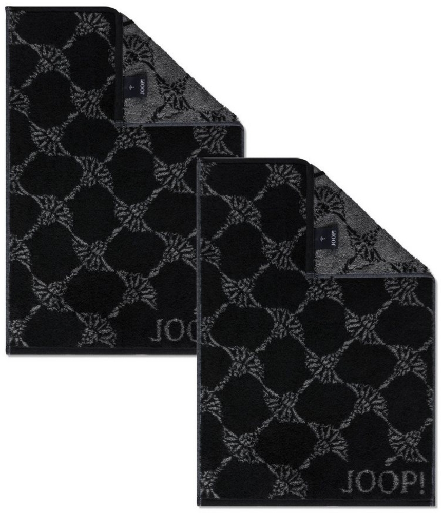 JOOP! Handtuch 2 Stück Joop! Gästetuch Cornflower 1611-90 Schwarz 30x50, Walkfrottier (2-St), Baumwolle Bild 1