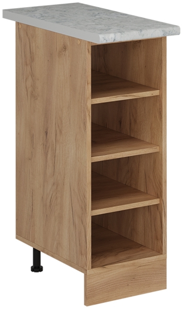 Küchenregal R-Line Goldkraft Eiche 30 cm , AP Marmor Vicco Bild 1