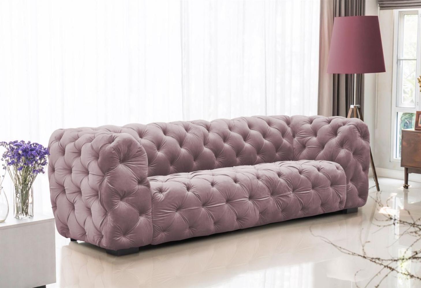 Sofa Designersofa NATALIE 3-Sitzer in Stoff Riviera Rose Bild 1