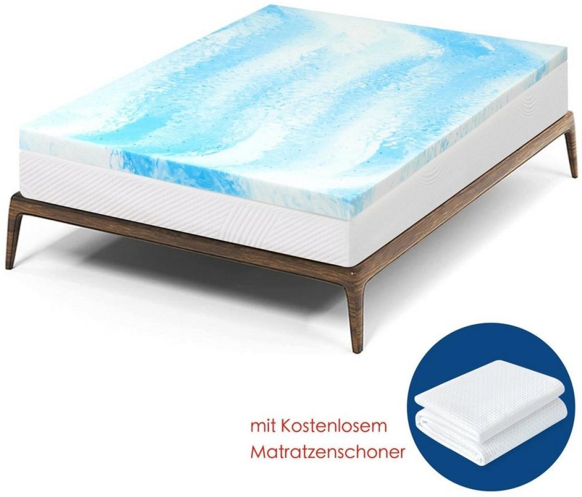 SUBRTEX, Topper Matratzentopper mit Memory Foam Gelschaum, Topper 90x200,180x200 cm, 7.5 cm hoch, mit einem kostenlosem Matratzenschoner Bild 1