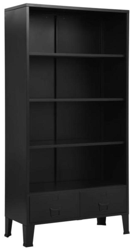 vidaXL Bücherregal Industrie-Stil Schwarz 90x40x180 cm Stahl 145360 Bild 1