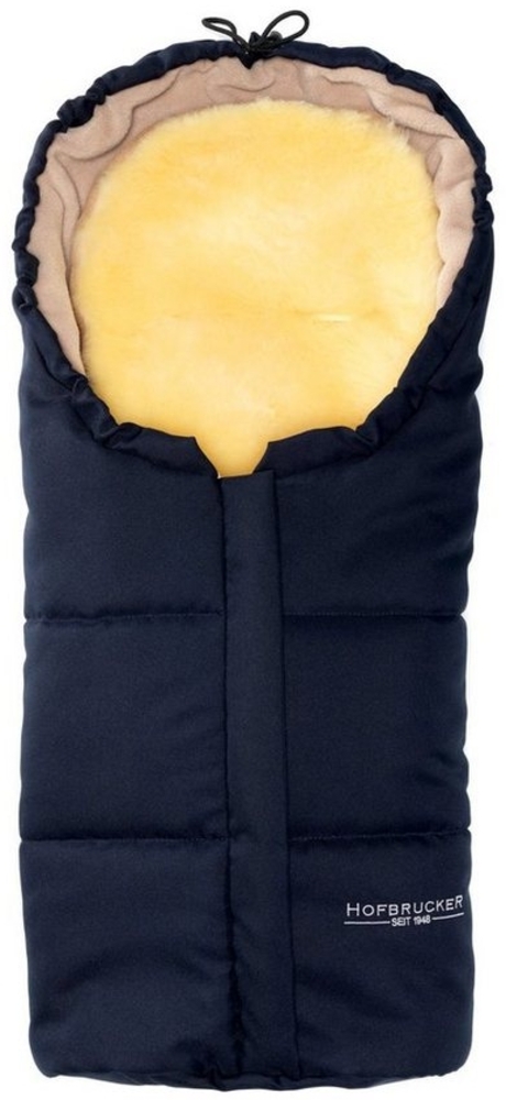 Fußsack Hofbrucker Lammfell-Fußsäckchen Leni für Babyschale und Kinderwagen, warmer Winterfußsack mit echtem Lammfell wind- und wasserabweisend waschbar 80x35 cm Made in Germany Bild 1