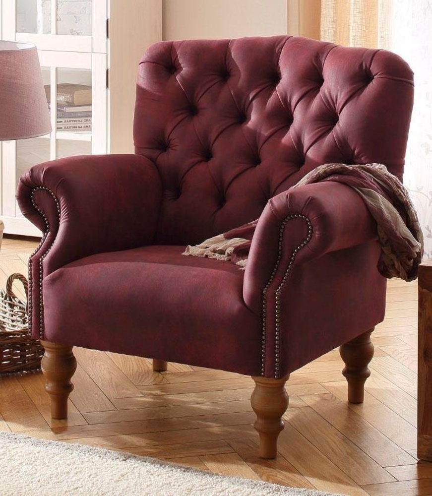 Home affaire Sessel Lord, mit echter Chesterfield-Knopfheftung und Ziernägeln Bild 1