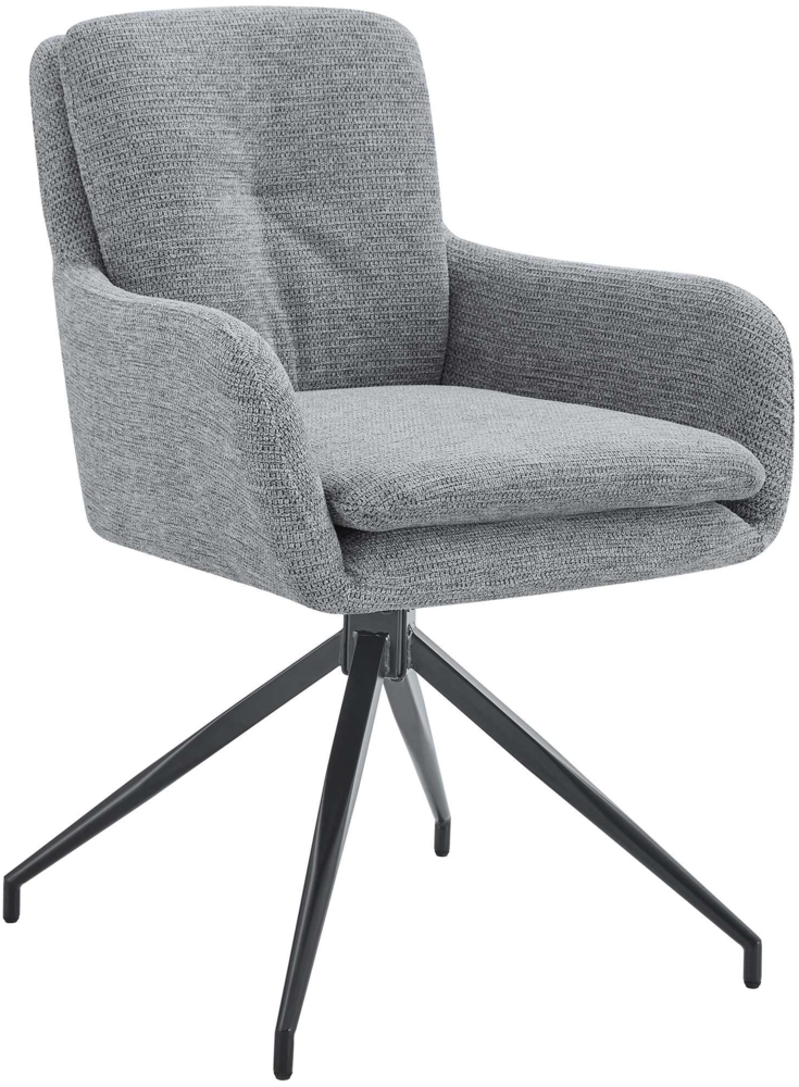 CLP Esszimmerstuhl Pickett Stoff mit 180 Grad Drehfunktion,grau Bild 1