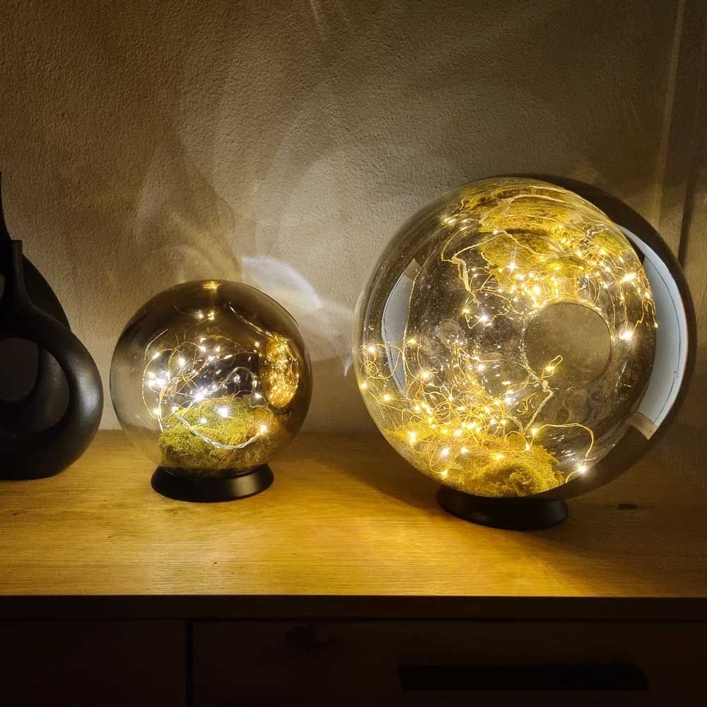 s.luce Orb LED-Dekolampe Glaskugel Ornament Kupfer Verlauf Ø 30cm Bild 1