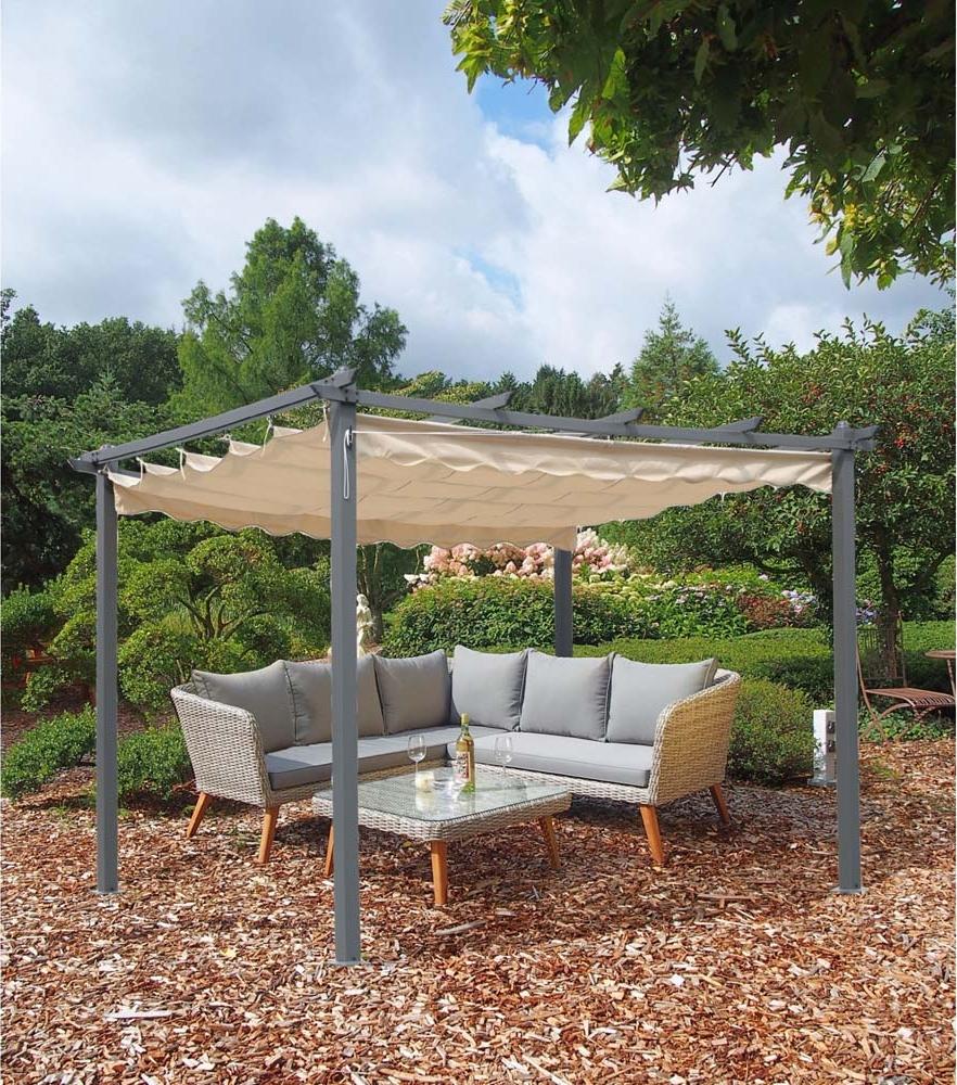 Pavillon mit Aluminum/Stahl Gestell, L 395 cm, PECOS Bild 1