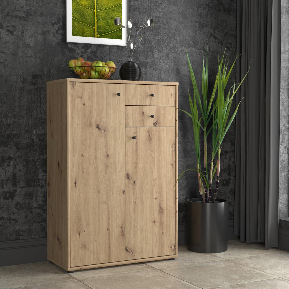 Kommode Sideboard Highboard Schuhe Stauraum Ordner Büro Artisan Eiche Nb. 740 Bild 1