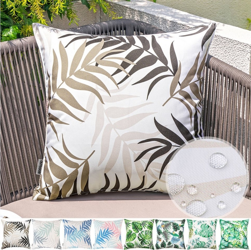 Jibenhome Kissenbezüge Outdoor Kissenbezüge Wasserdicht Sofakissen Wasserfest Dekokissen Sofa, (2 Stück), 2/4er Set Garten Zierkissen 45x45cm Kissenhülle Wasserfest Couchkissen Bild 1