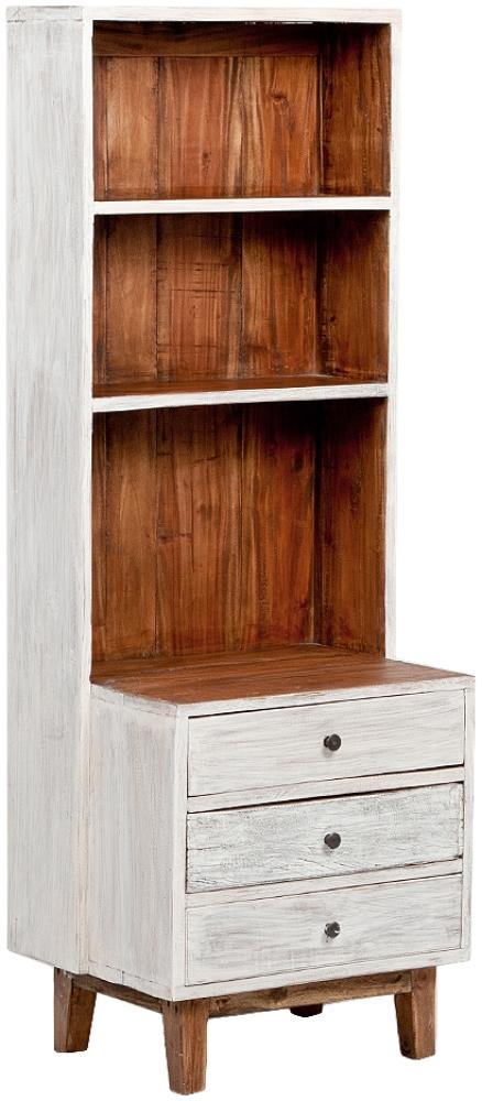 Mahagoni Standregal INDO White Wash ca. H150cm Hochregal Bücherregal Badschrank Bild 1