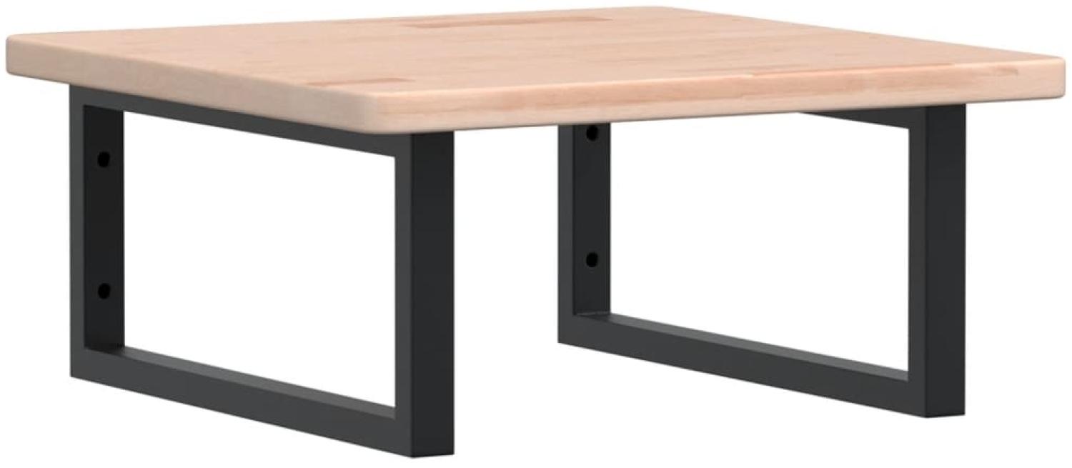 vidaXL Waschtischplatte mit Halterung Stahl und Massivholz Eiche 3302381 Bild 1