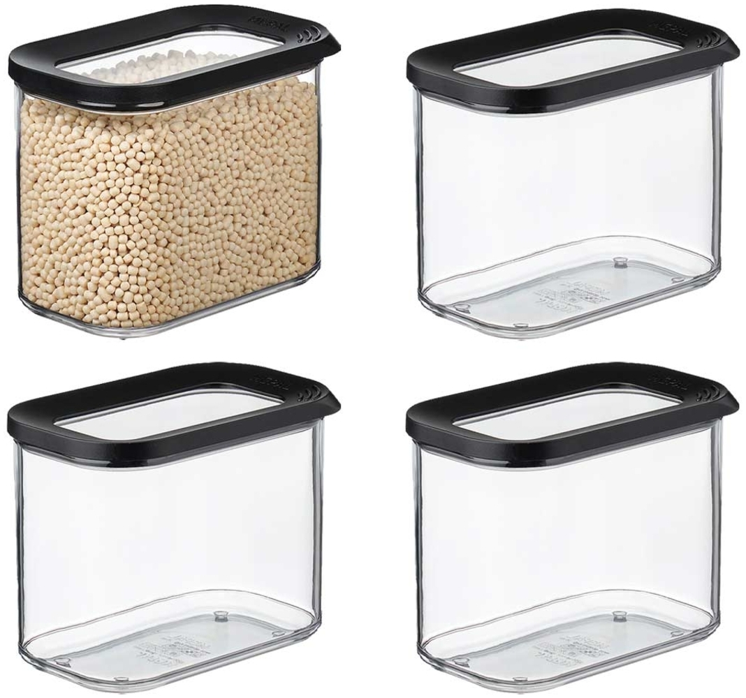 Mepal MODULA Vorratsdose 1000 ml 4er Set schwarz Bild 1