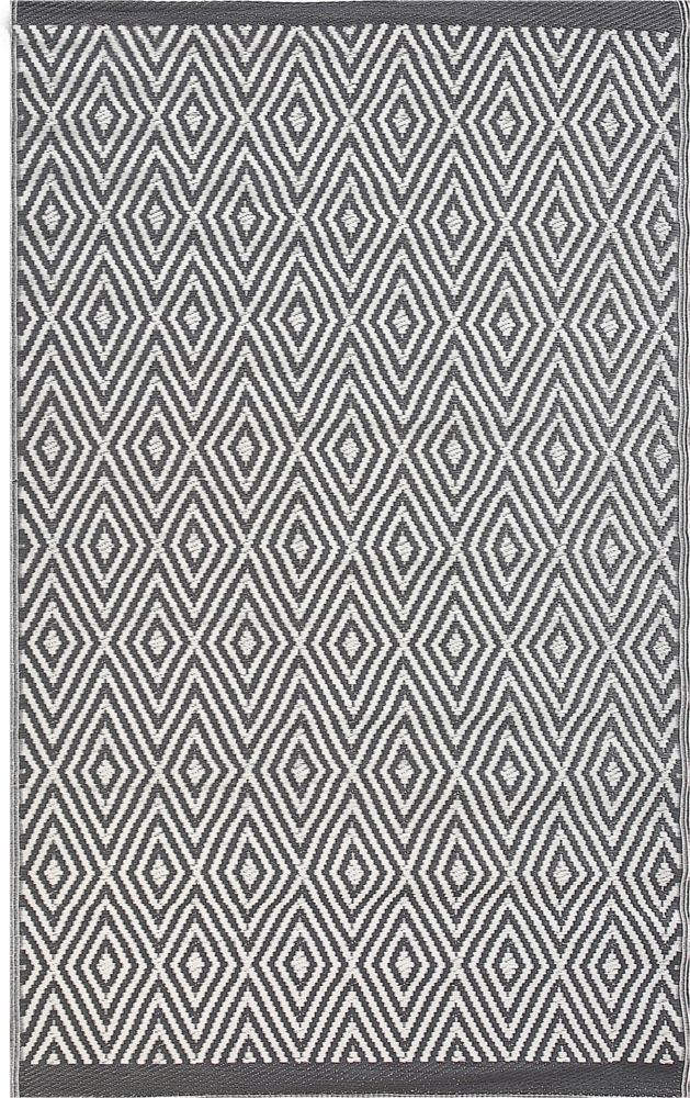 Outdoor Teppich grau 120x180 cm geometrisches Muster Kurzflor SIKAR Bild 1