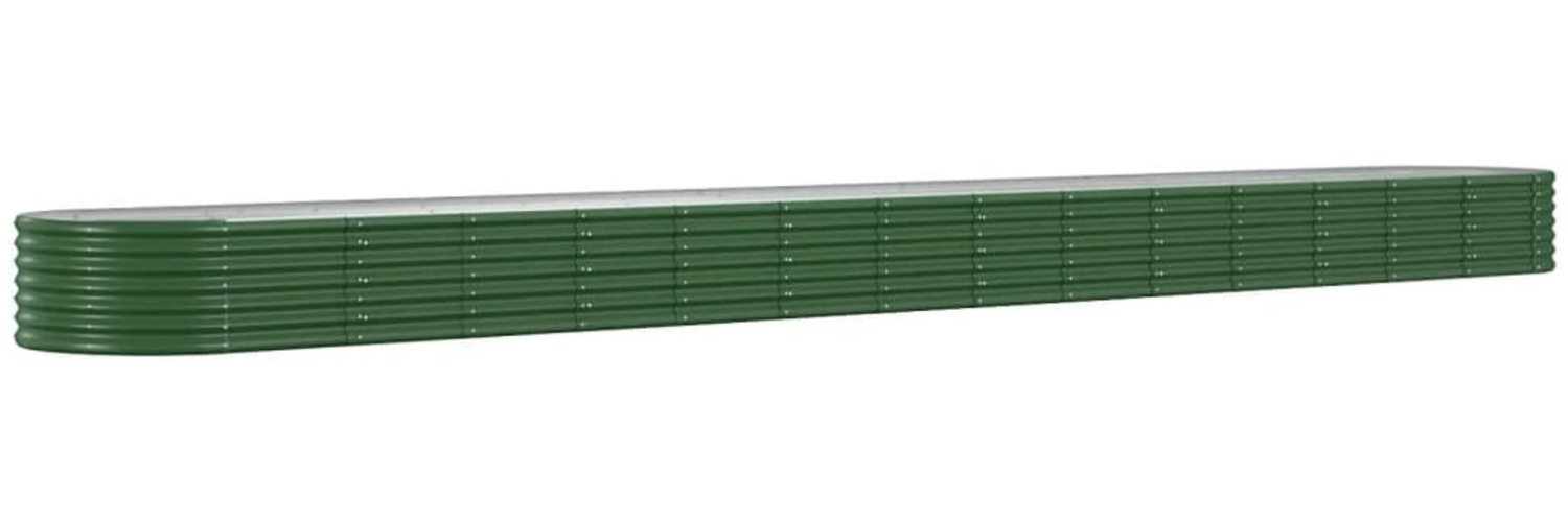 vidaXL Hochbeet Verzinkter Stahl 620x80x36 cm Grün 318943 Bild 1