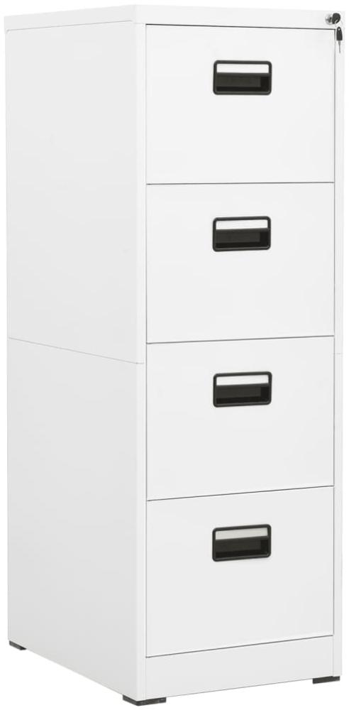 vidaXL Aktenschrank Weiß 46x62x133 cm Stahl 336278 Bild 1