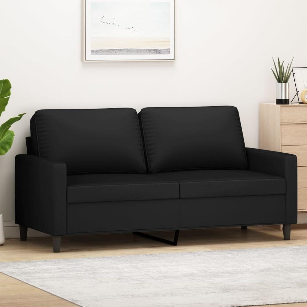 vidaXL 2-Sitzer-Sofa Schwarz 140 cm Samt 359204 Bild 1