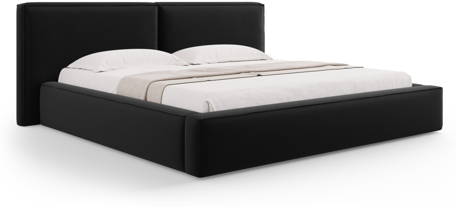 Micadoni Bett Jodie Samtstoff Bluvel Schwarz 200x200 Bild 1