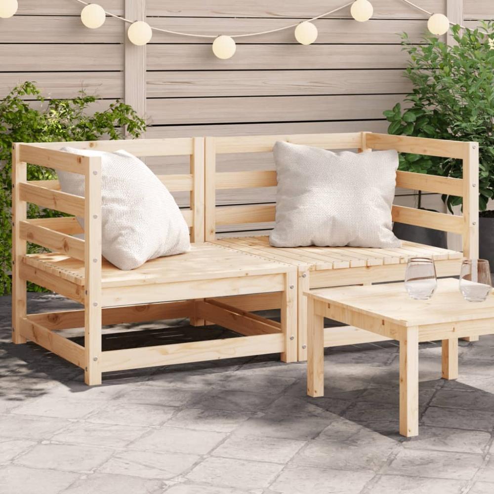 vidaXL Garten-Ecksofas 2 Stk. 70x70x67 cm Massivholz Kiefer 837907 Bild 1