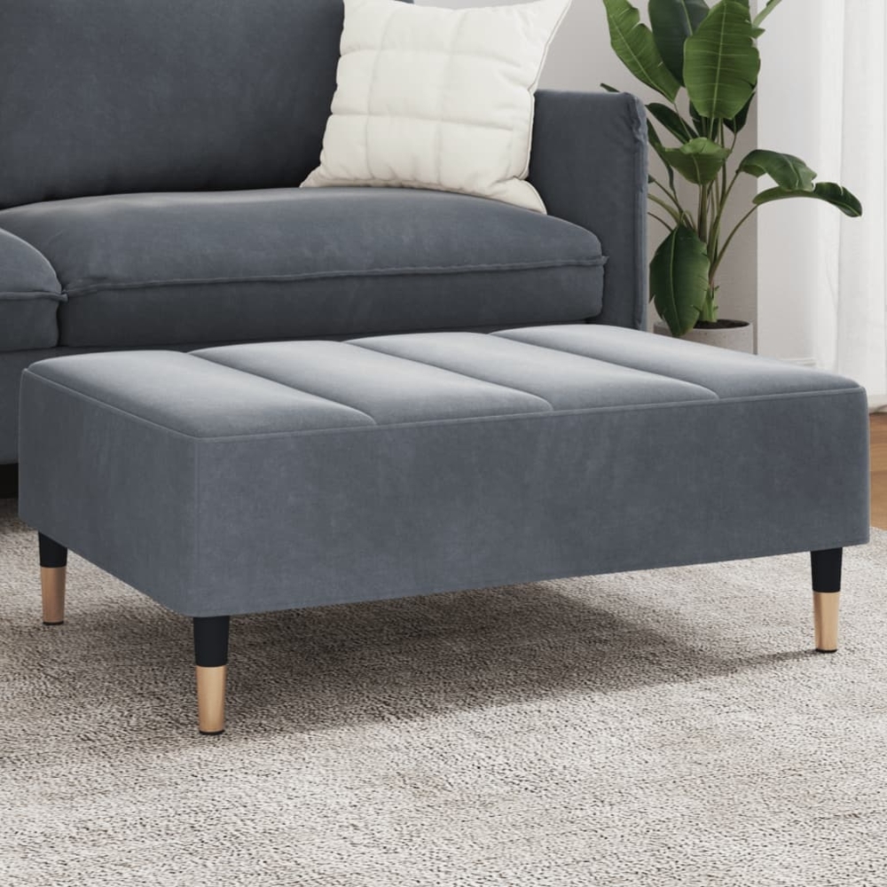 vidaXL Fußhocker Dunkelgrau 77x55x31 cm Samt 4007394 Bild 1