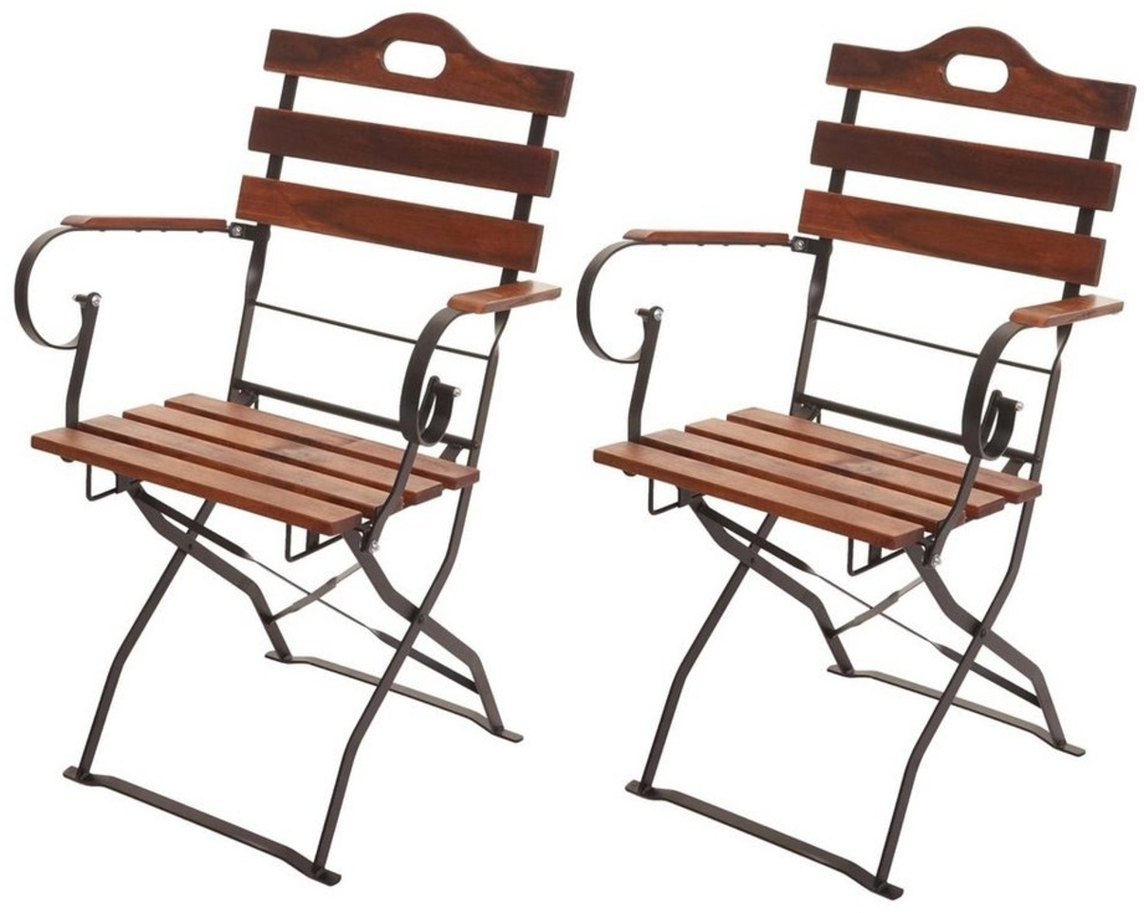 MCW Gartenstuhl MCW-J40-S (2er), Zusammenklappbar, Hochwertige Verarbeitung, Platzsparende Lagerung Bild 1