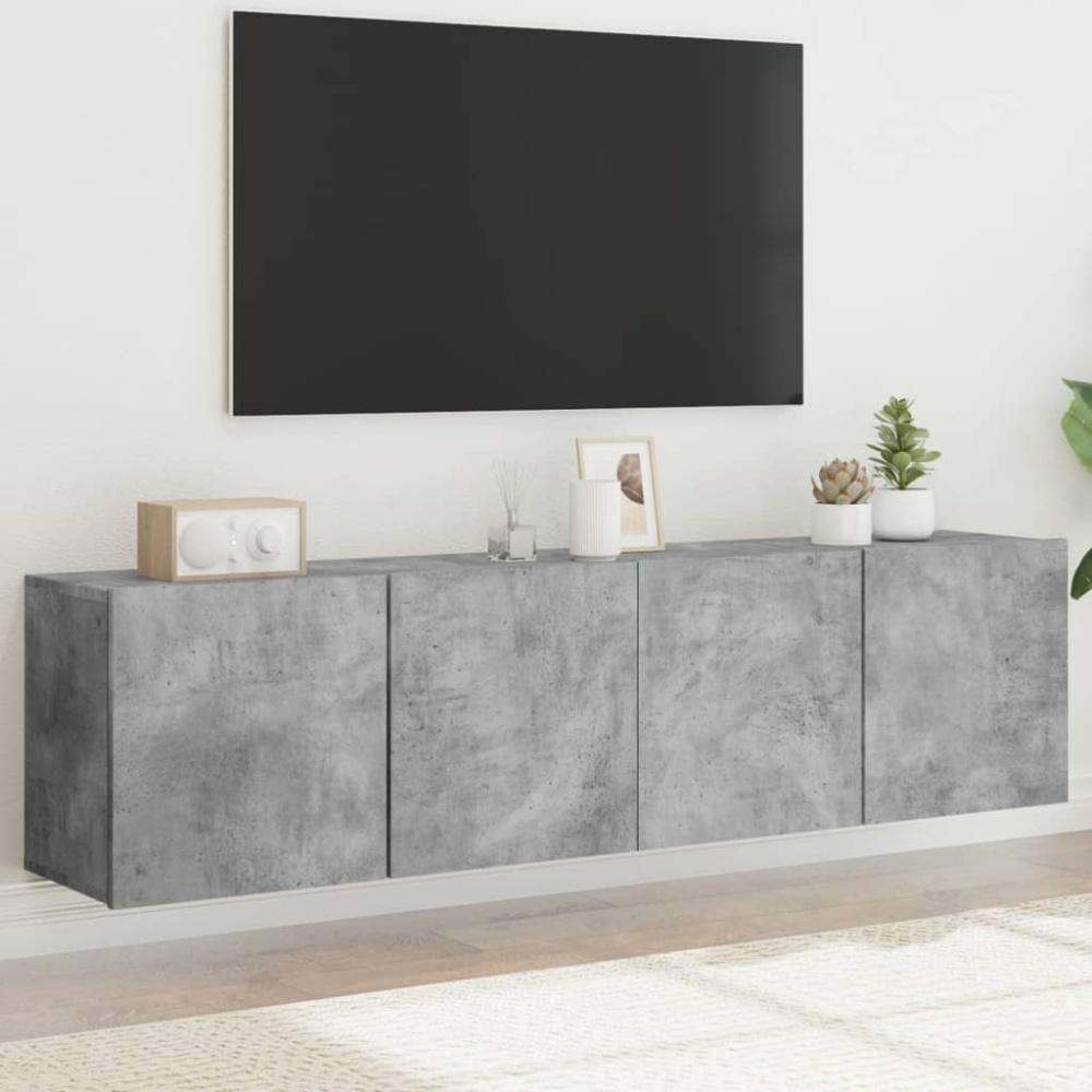 vidaXL TV-Wandschränke 2 Stk. Betongrau 80x30x41 cm Bild 1