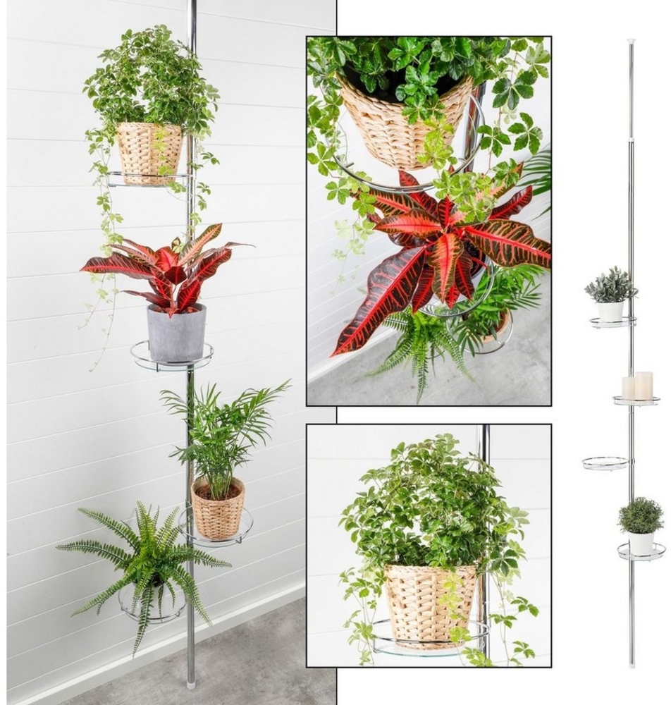 Gravidus Standregal Teleskop Blumenregal Metall Balkon Bild 1