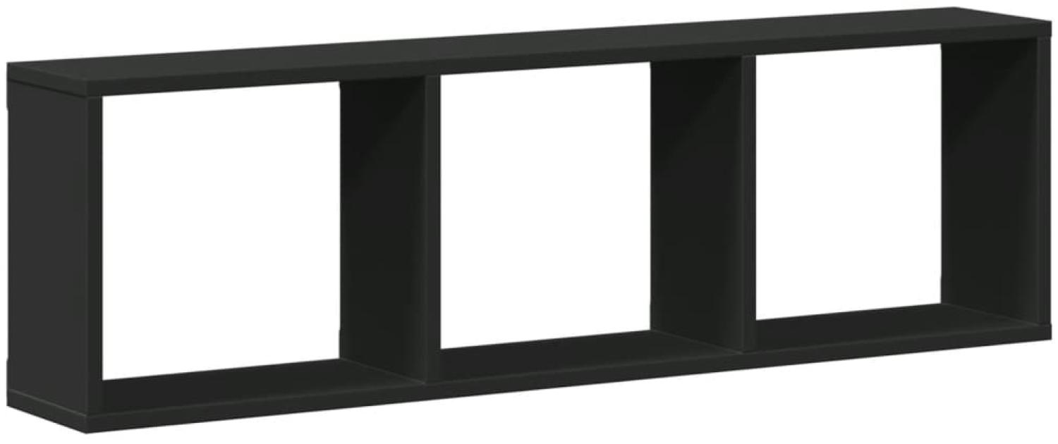 vidaXL Wandschrank 100x16x30 cm Schwarz Holzwerkstoff 854869 Bild 1