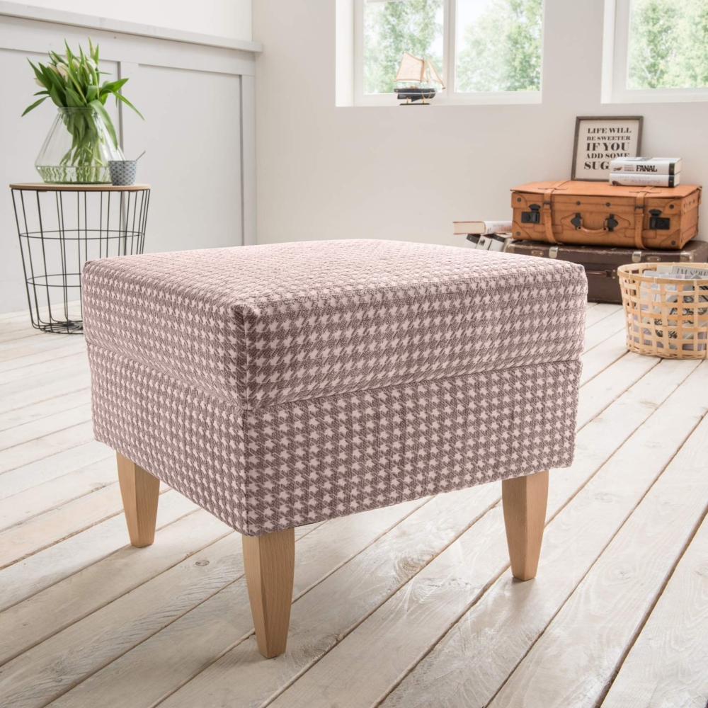 Hocker für Ohrensessel AVERSA Stoff Talento Flamingo Bild 1