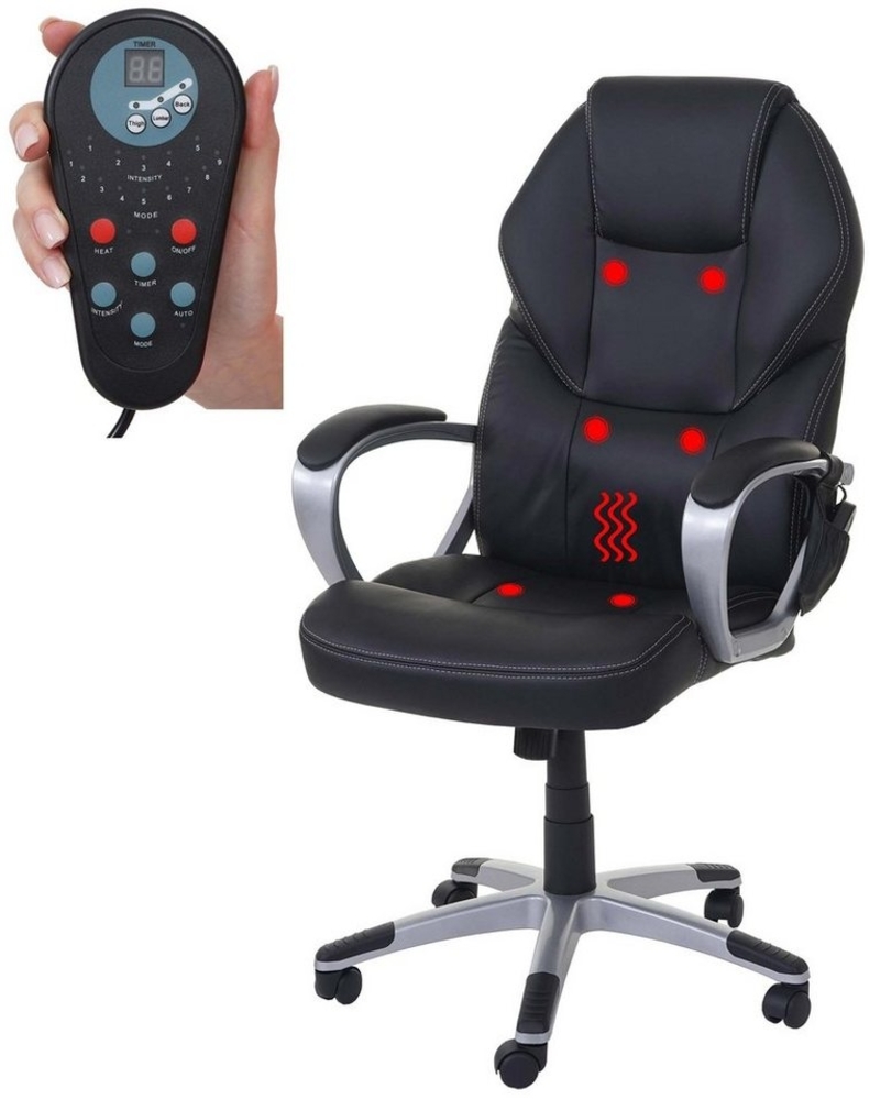 MCW Schreibtischstuhl MCW-A69, 6-Punkt-Massage, Heizfunktion in Rückenlehne, Wippmechanik einstellbar Bild 1