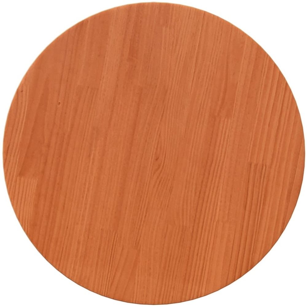 vidaXL Tischplatte Rund Wachsbraun Ø50x2,5 cm Massivholz Kiefer 847126 Bild 1