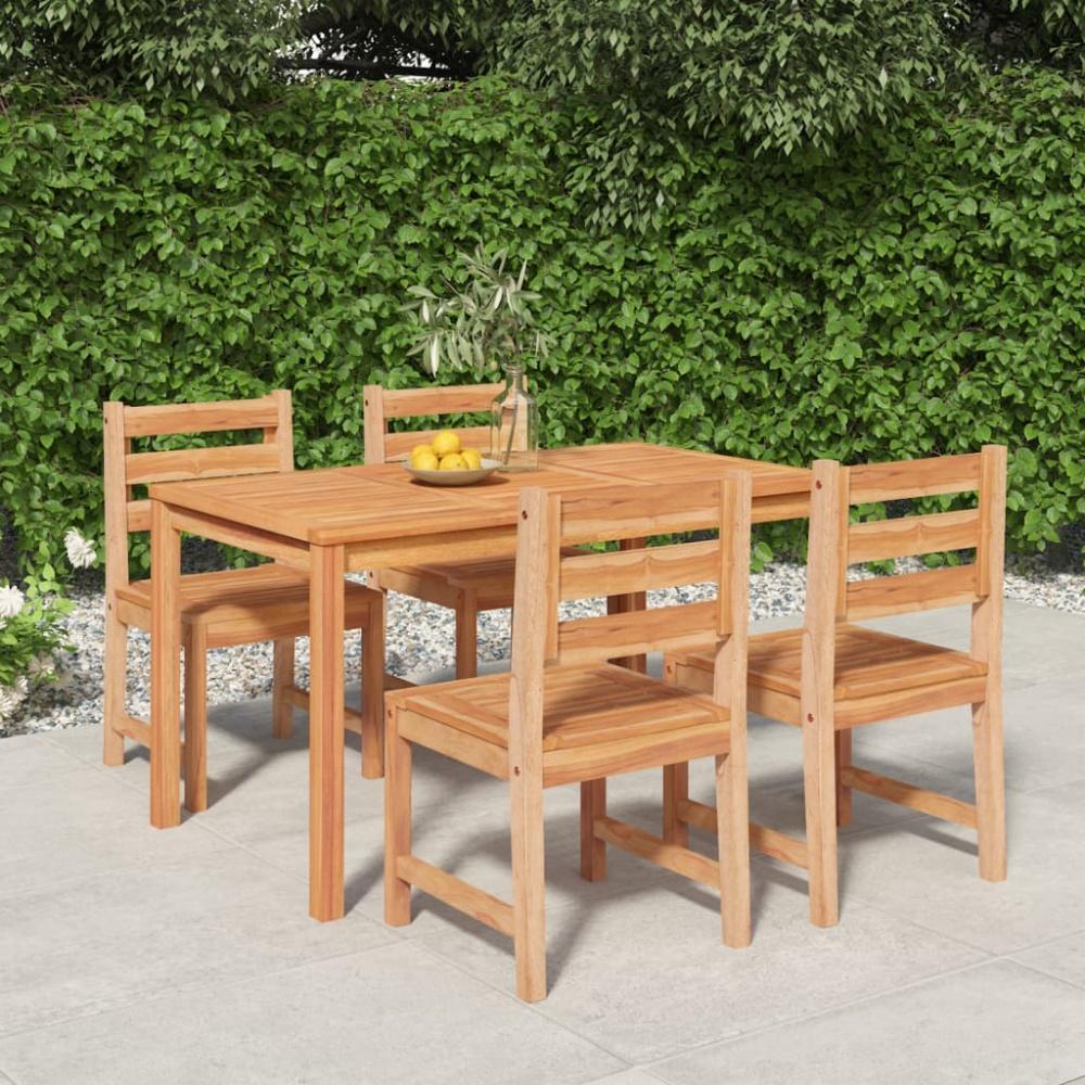 vidaXL 5-tlg. Garten-Essgruppe Massivholz Teak 3157183 Bild 1