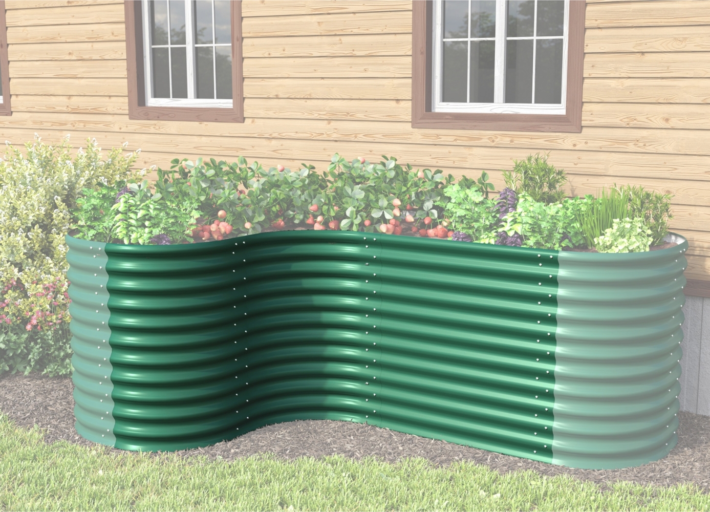 Vitavia Hochbeeterweiterung Curve 858, seegras Bild 1