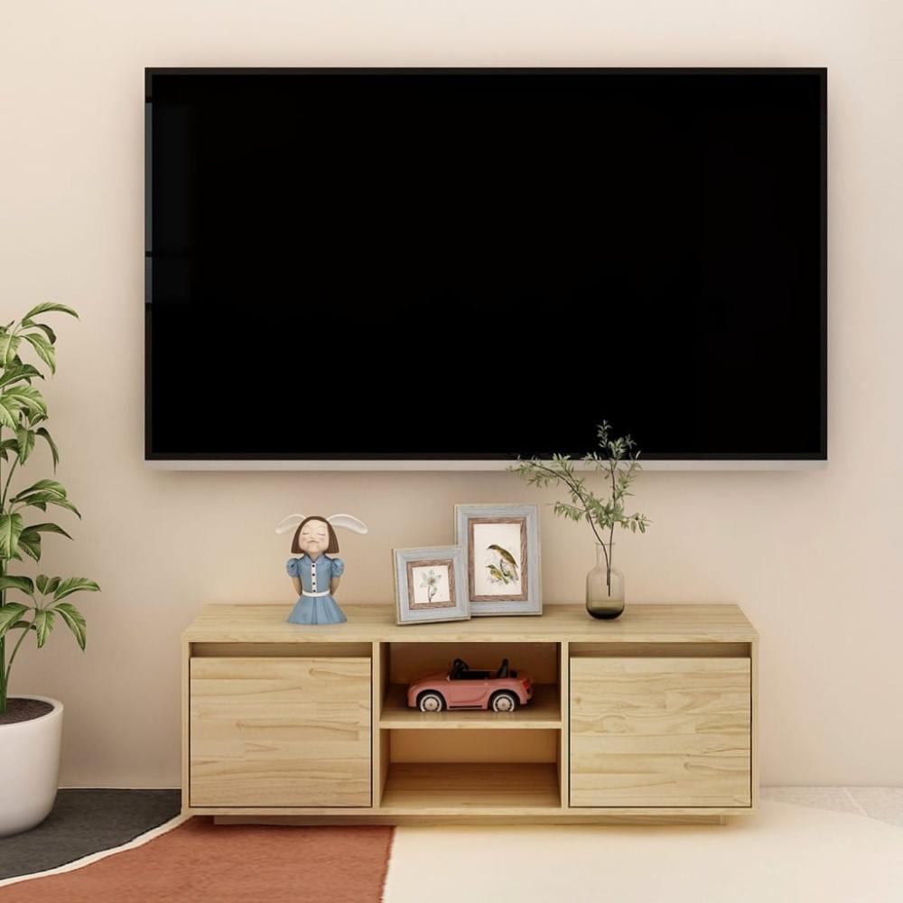 vidaXL TV-Schrank 110x30x40 cm Massivholz Kiefer 809900 Bild 1