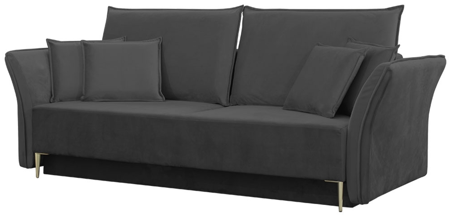 Schlafsofa Mokoli (Farbe: Tiffany 19, Füße: Gold) Bild 1