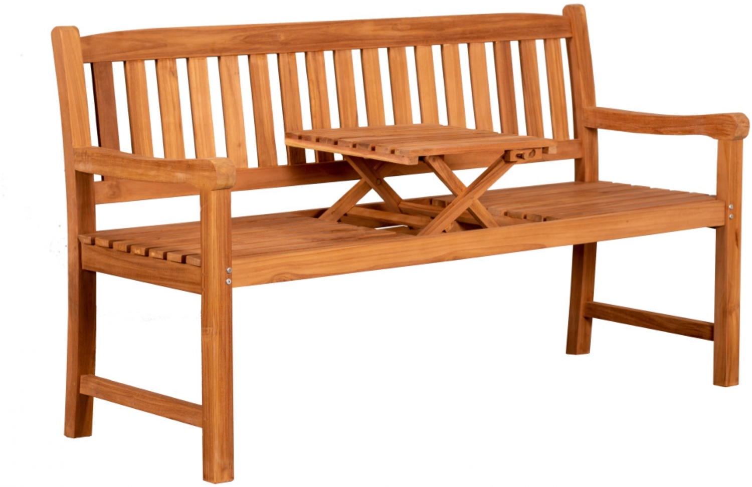 deVries Gartenbank "WOODIE" Trend Butler 160 aus Teakholz (Basic), Größe 160 x 57 x 94 cm Bild 1