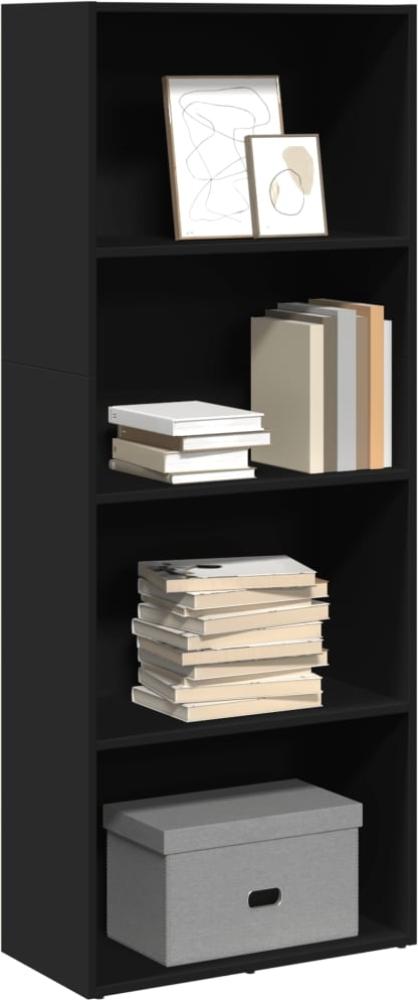 vidaXL Bücherregal Schwarz 60x30x152 cm Holzwerkstoff 857909 Bild 1