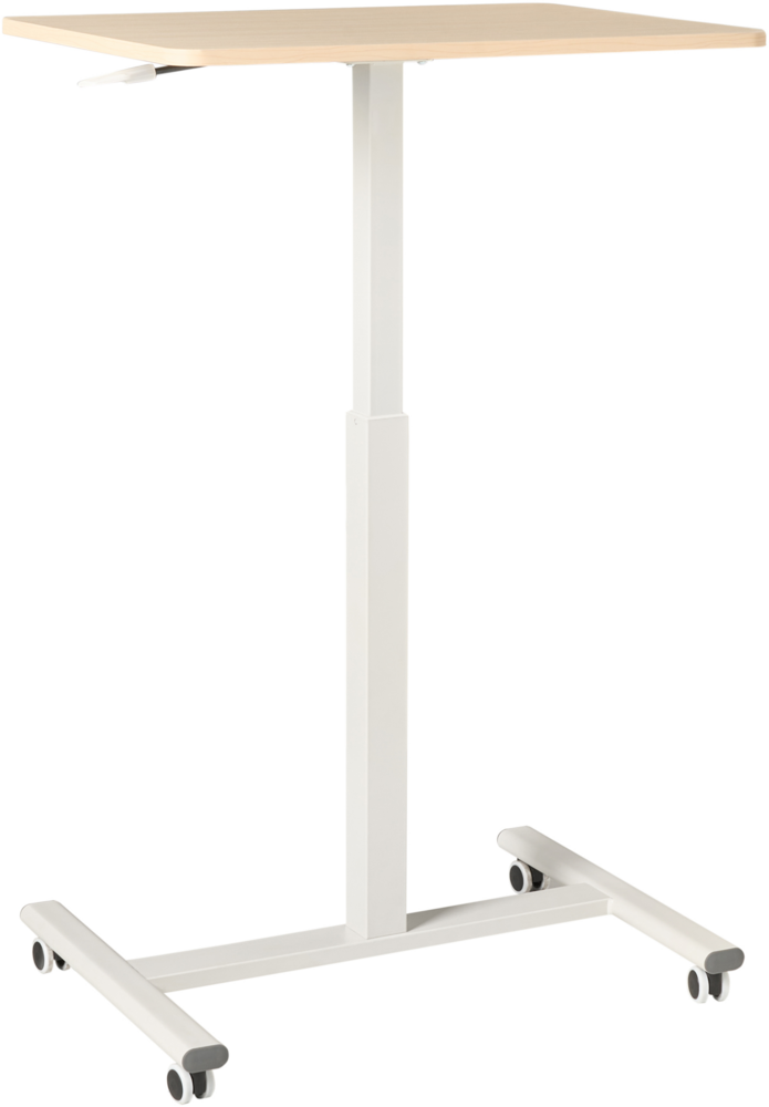 Laptoptisch manuell höhenverstellbar ACADEMIA Hellbraun Weiß 65 cm 48 cm Bild 1