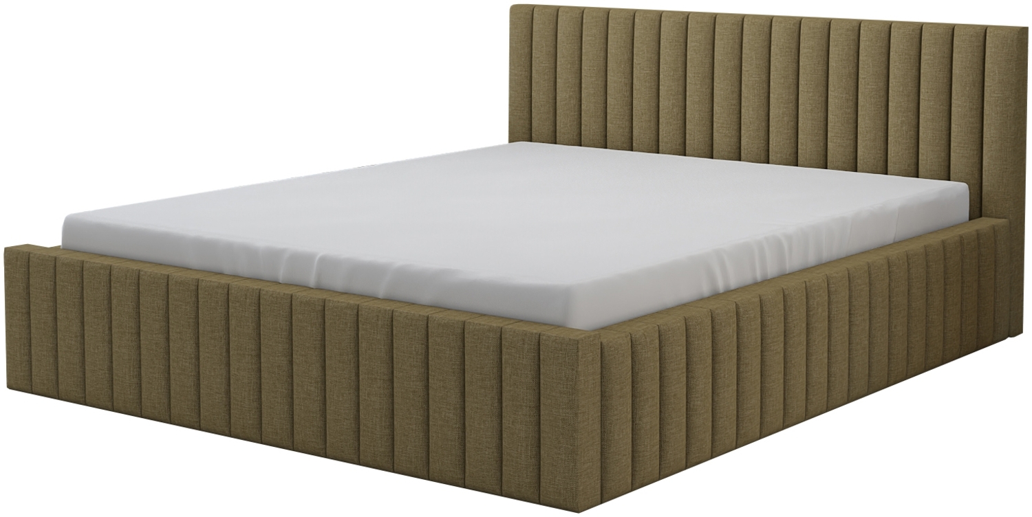 Polsterbett LOG-OM 160x200 ohne Matratze mit Bettkasten und Lattenrost. Farbe: BEIGE 24 Bild 1