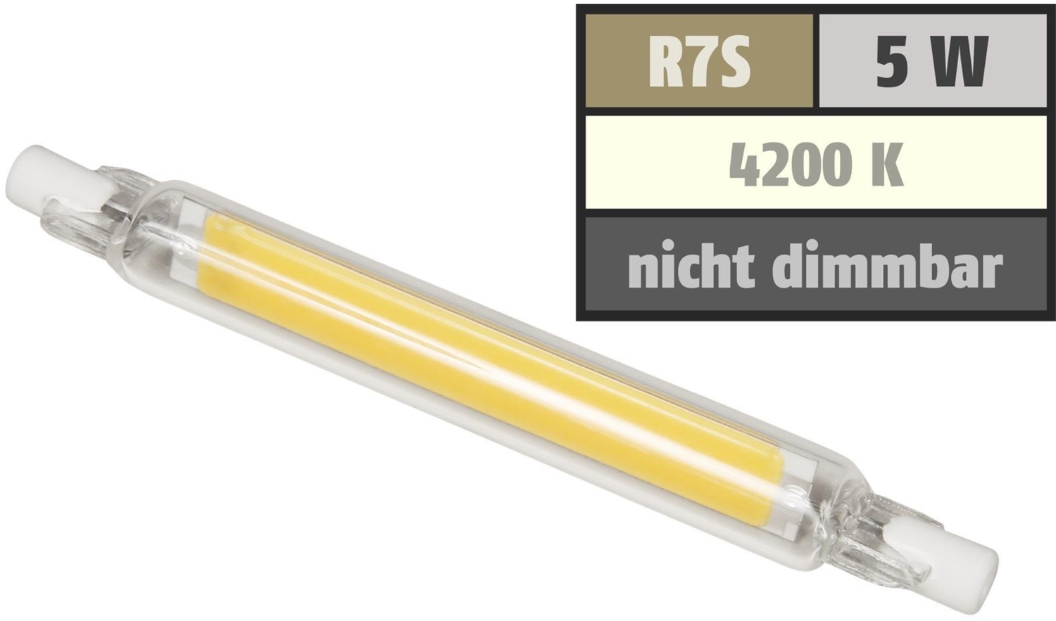 LED-Strahler McShine ''LS-718'' R7s, 4W, 450lm, 78mm, 360°, neutralweiß Bild 1