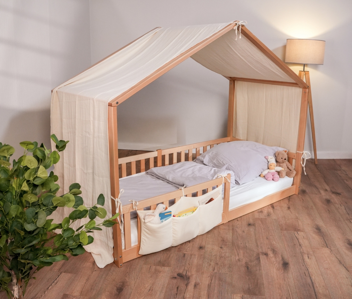 tiSsi Baldachin Musselin für Hausbetten 90x200 cm creme Bild 1