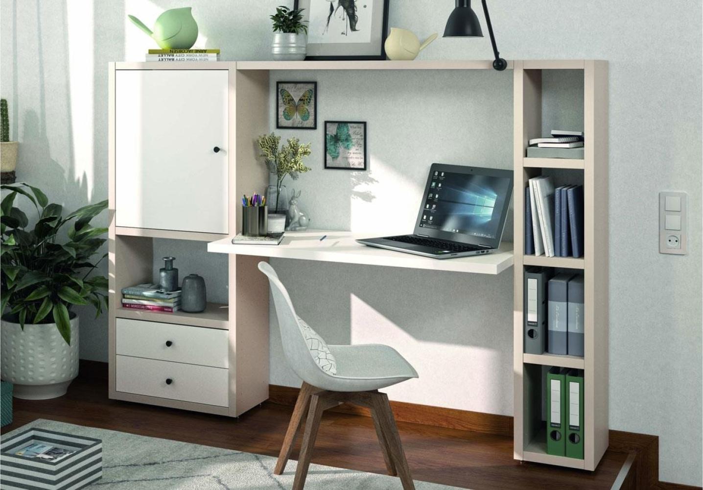 Büroregal TORO 2 System beige weiß matt lackiert Bild 1