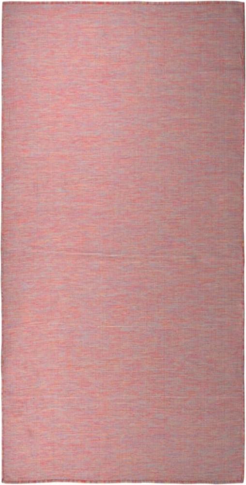 vidaXL Outdoor-Teppich Flachgewebe 100x200 cm Rot 340822 Bild 1