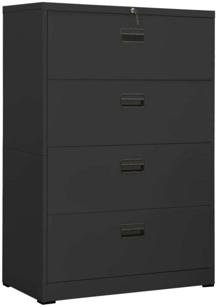 vidaXL Aktenschrank Anthrazit 90x46x134 cm Stahl 336297 Bild 1