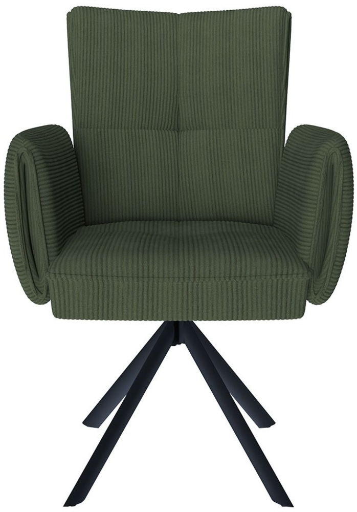 Armlehnenstuhl Ronda / Reno S03, Stoff, Grün, 59 x 92 x 67 cm Bild 1