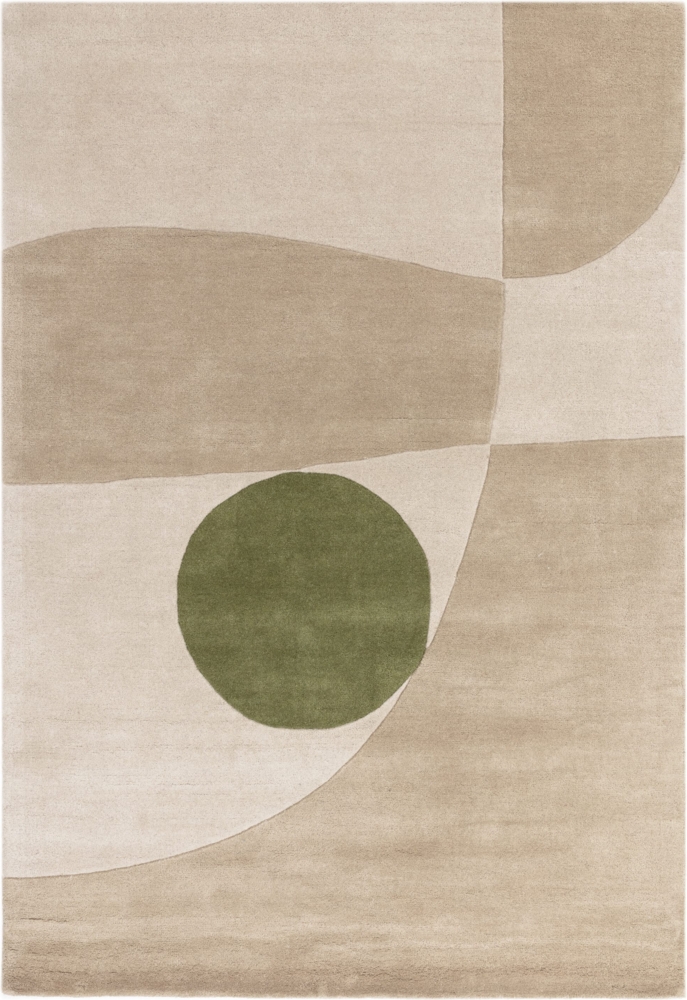 Wollteppich Handgetuftet | Wohnzimmerteppich Weich und Warm | Designerteppich Schalldämpfend | Geometrisches Muster Modern | Neutrale Erdtöne 200x290 cm | ELAN-Maas von Kadima Design Bild 1