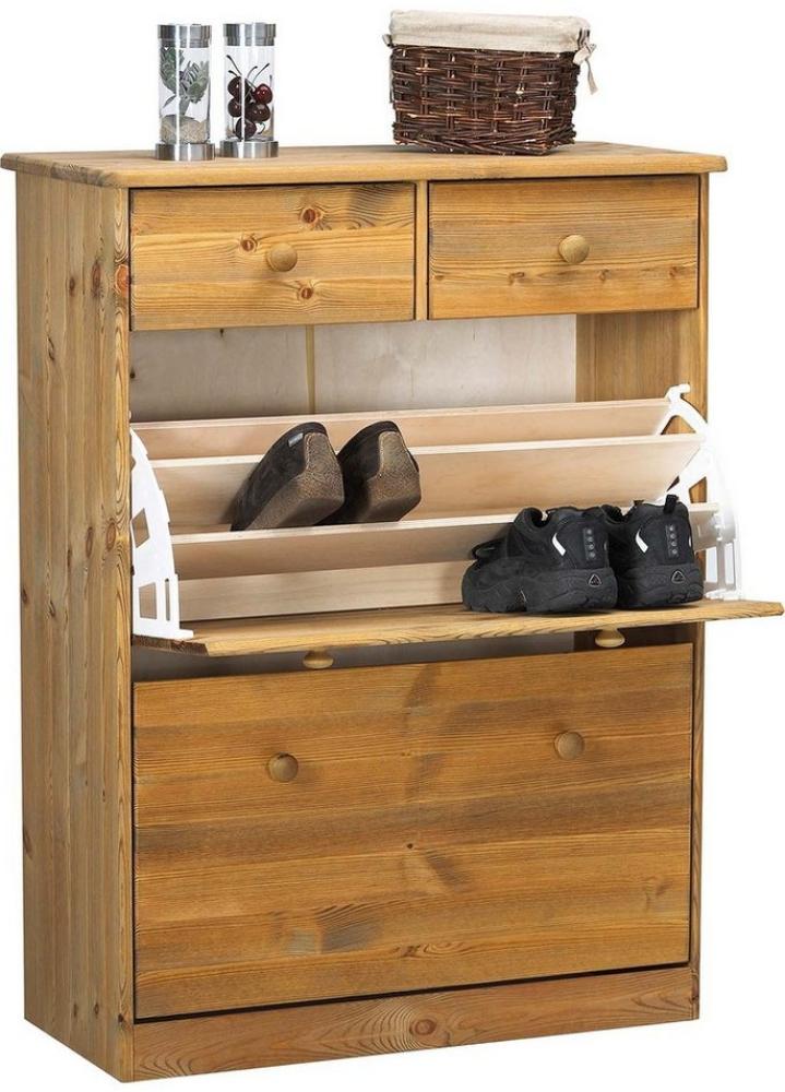 ebuy24 Schuhschrank Nelly Schuhschrank 2 Klaptüren 2 Schubladen Kiefer Bild 1