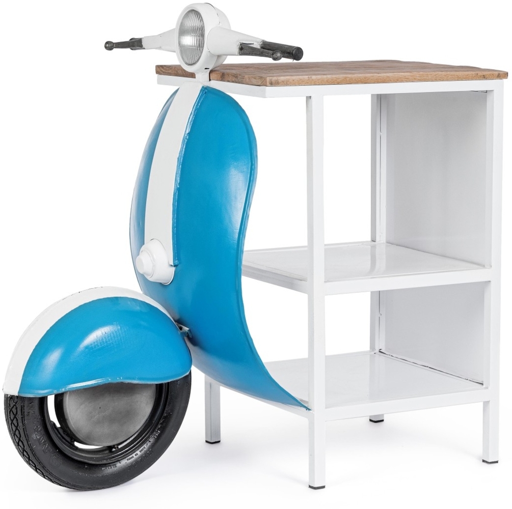 Regal Vespa aus Metall, Blau Bild 1